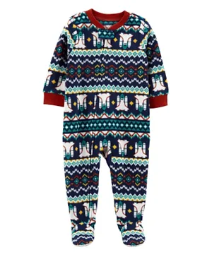 Carter's 1-Piece Rocket Fleece Footie Pajamas - Multicolor