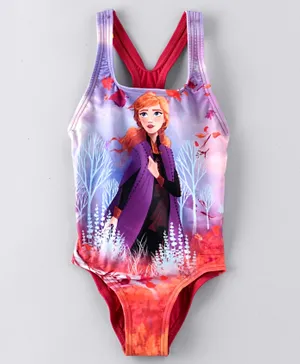 Speedo Disney Frozen 2 Anna Print Swimsuit - Multicolor