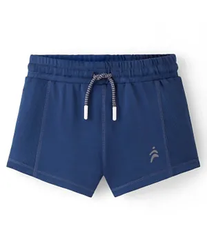 Pine Active Mid Thigh Length Solid Shorts - Navy Blue