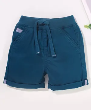 Babyhug Cotton Mid Thigh Length Soilid Colour Shorts - Navy Blue