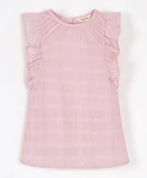 Bonfino Cotton Woven Top - Pink