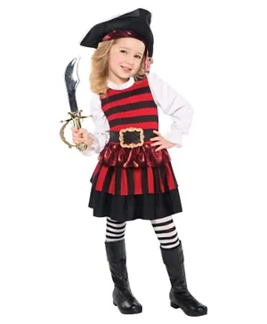 Party Center / Amscan Child Little Lass Pirate Girl Costume - Red