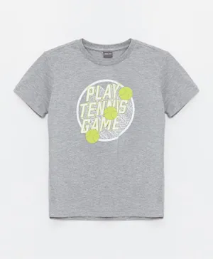 LC Waikiki Play Tennis Game T-Shirt - Grey