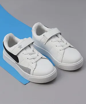 Cute Walk by Babyhug Sneakers with Velcro Closure Solid Colour - White