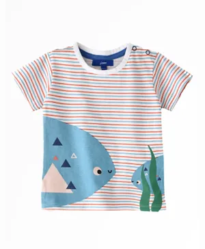 Jam Fishes Striped T-Shirt - Multicolor
