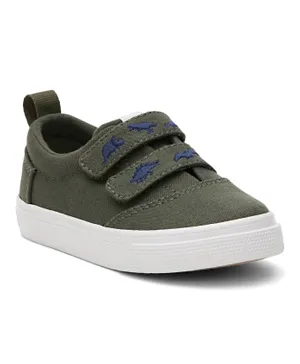 Toms Canvas Embroidered Dino Fenix Double Strap Sneakers - Dark Sage