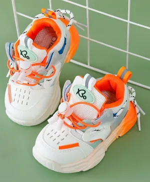 Babyoye Slip On Solid Colour Sport Shoes - Orange