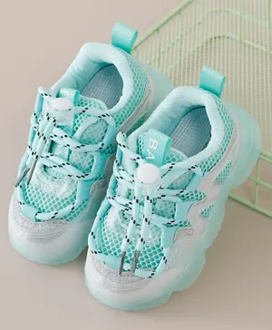 Babyoye Lace Up Sports Shoes - Sea Green