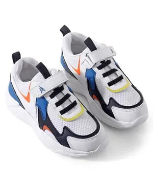Pine Kids Sneakers Shoes with Velcro Closure - White