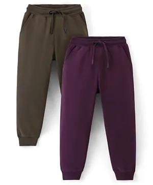 Primo Gino 2 Pack Solid Track Pants - Green and Maroon