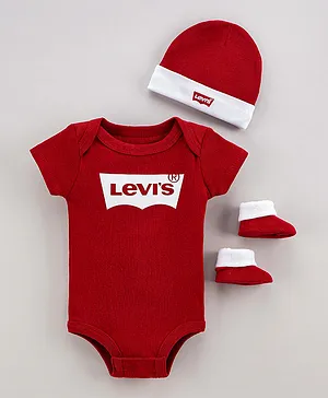 Levi’s Batwing 3-Piece Bodysuit Set - Red