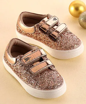 Pine Kids Velcro Closure Casual Shoes - Golden
