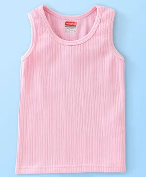 Babyhug Cotton Sleeveless Thermal Vest - Pink