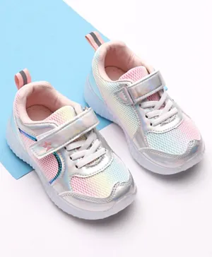 Cute Walk by Babyhug Sports Shoes With Velcro Closure Solid - Silver
