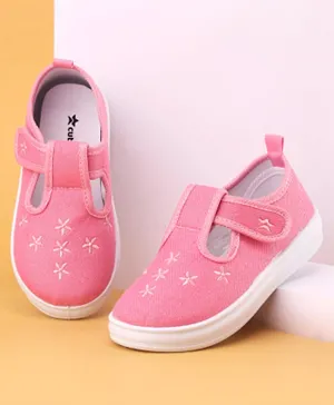 Cute Walk by Babyhug Embroidered Velcro Closure Casual Shoes - Pink