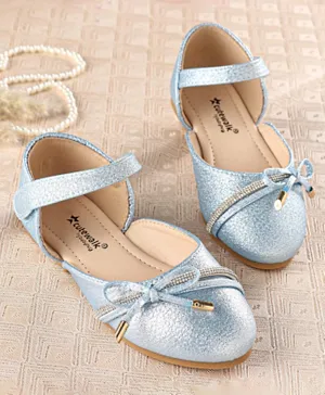 Cute Walk by Babyhug Slip On Stone Studded Strapped Bellies - Blue