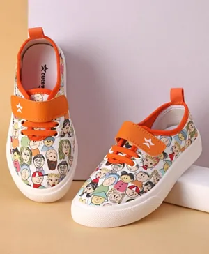 Cute Walk by Babyhug Figurines Printed Casual Shoes with Velcro Closure - Orange