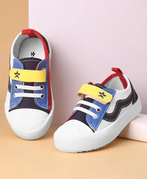 Cute Walk by Babyhug Velcro Closure Colour Blocked Casual Shoes - Navy Blue
