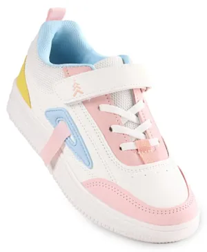 Pine Kids Sports Shoes  with Velco Closure - Pink & White
