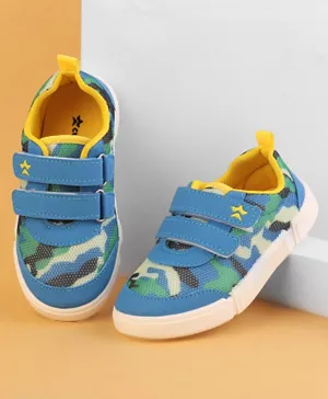 Cute Walk by Babyhug Velcro Closure Casual Shoes Camouflage Pattern - Blue