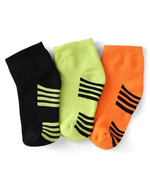 Honeyhap 3 Pack Cotton Bamboo Ankle Length Terry Socks - Multicolor