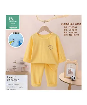 SAPS Lucky Teddy Nightsuit - Yellow