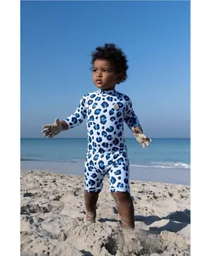Badawii Animal Printed Legged Swimsuit - Fresh Blue
