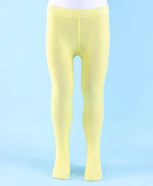 Doodle Poodle 100% Cotton Knit Solid Tights -Yellow