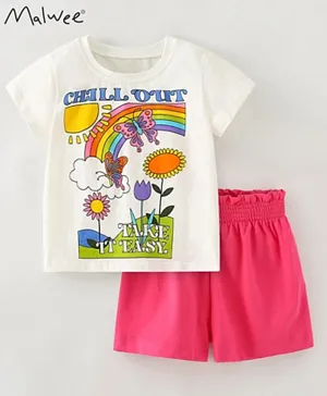 SAPS Chill Out T-Shirt and Shorts Set - White