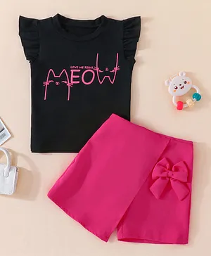 SAPS Meow Top & Shorts Set - Black
