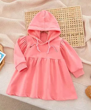 SAPS Solid Hooded Dress - Pink