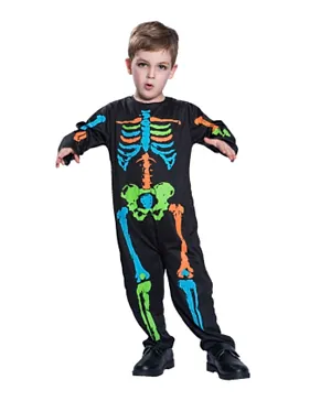 SAPS Glow In The Dark Skeleton Theme Costume - Black