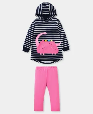 SAPS Dino Graphic Hoodie With Pants Set - Multicolor
