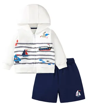 SAPS Sea Graphic Hoodie With Shorts - Multicolor