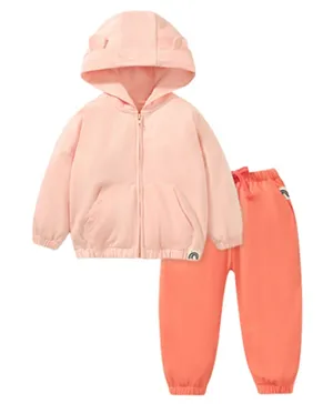 SAPS Patched Hoodie & Jogger Set - Pink