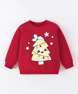 SAPS Christmas Tree Graphic Sweatshirt - Red