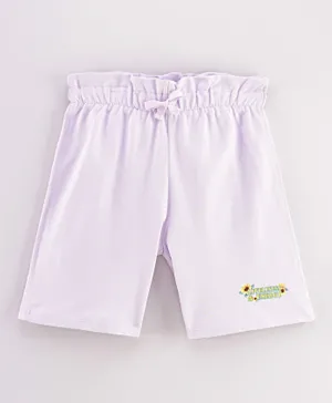 DeFacto Elastic Waist Shorts - Purple