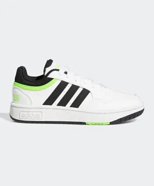 Adidas Hoops 3.0 Lace Up Shoes - White