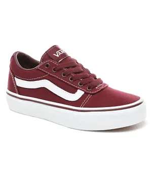 Vans YT Ward Low Top Laced Shoes - Maroon