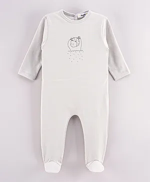 Les Lutins Round Neck Sleepsuit - Grey