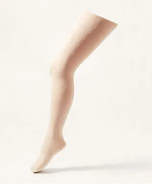Monsoon Children Bridal Spot Tights - Beige