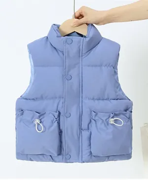 SAPS Sleeveless Padded Winter Jacket - Blue