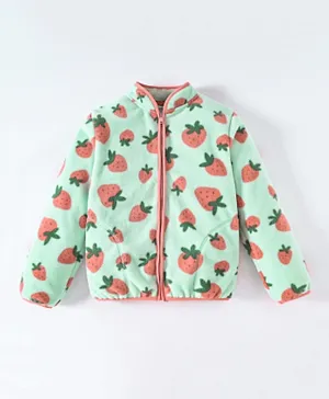 SAPS Strawberry All Over Printed Jacket - Blue