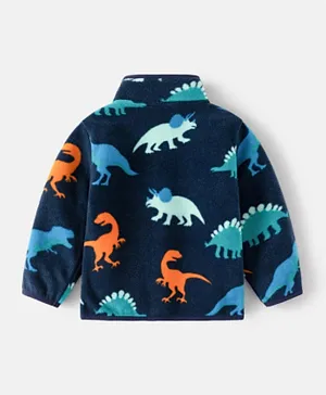 SAPS Dinosaurs All Over Printed Jacket - Navy Blue
