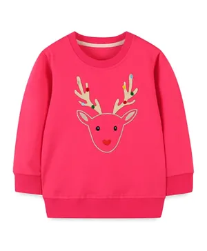 SAPS Rudolph Patched Sweatshirt - Pink