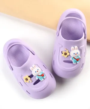 Cute Walk by Babyhug Clogs With Bunny Applique - Purple