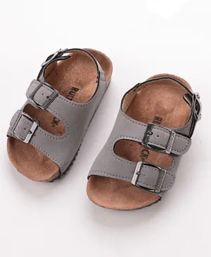Kookie Kids Buckle Closure Sandals - Grey