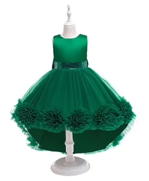 كووكي كيدز فستان حفلات بترتر مزين للأعلى والأسفل - أخضر