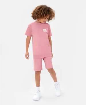 Primo Gino Beyond Awesome T-Shirt & Shorts Set - Pink