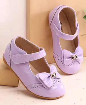 Cute Walk by Babyhug Ballerina with Bow Applique & Velcro Closure -Purple